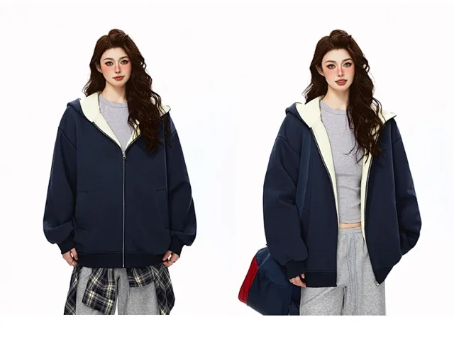 American New Color - Blocked Hoodie Detail