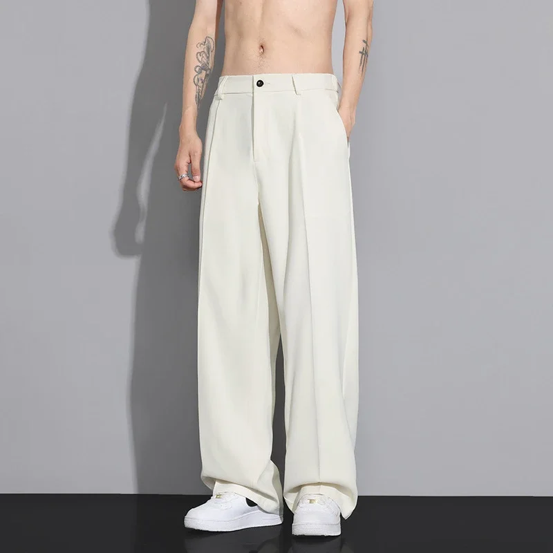 Men's Ice Silk Summer Loose Straight Pants
