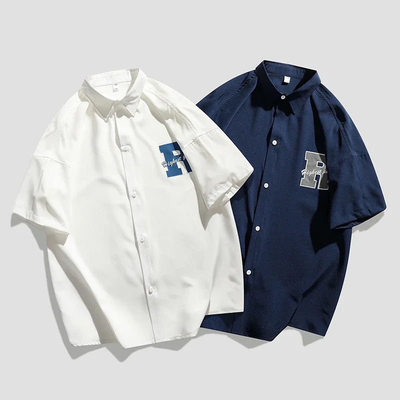 Men's Summer Ice Silk Shirt (Casual, Slim Fit, 5/8 Sleeve)