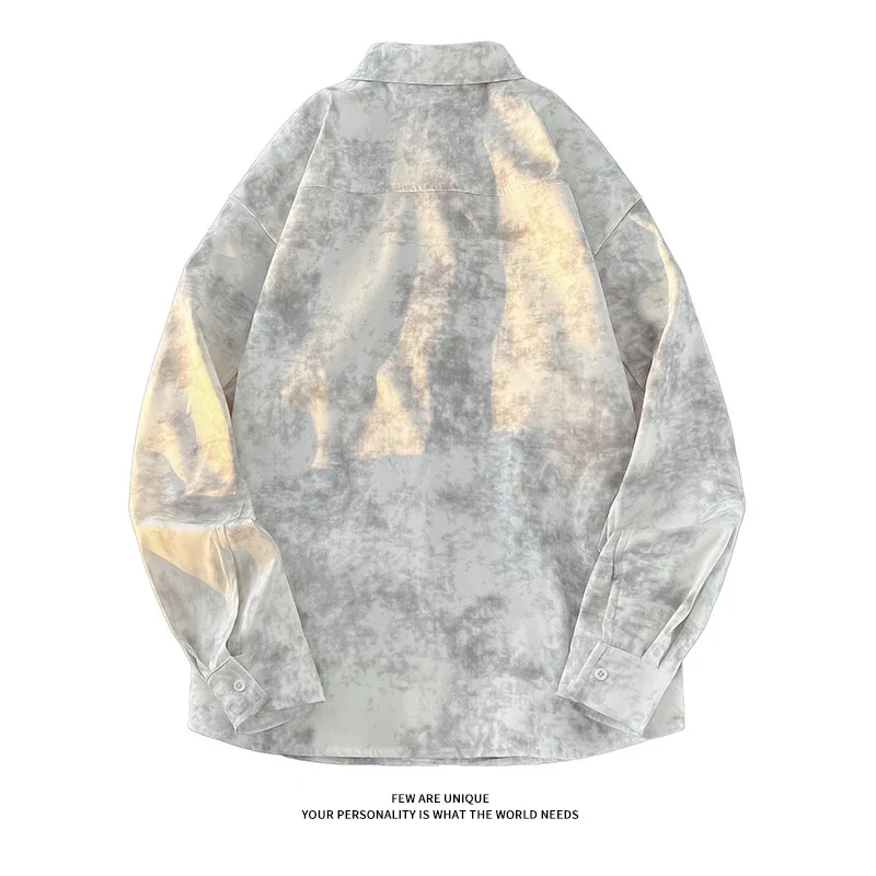 Men's Ink-dyed Loose Shirt Coat