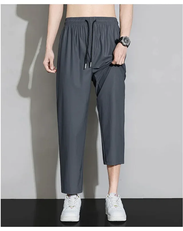 Men's Summer Ice Silk Joggers Detail