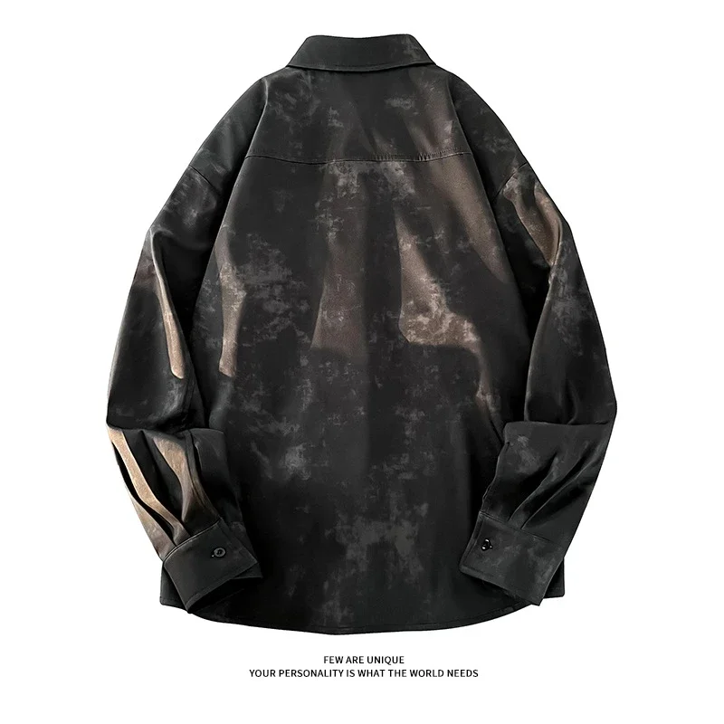 Men's Ink-dyed Loose Shirt Coat