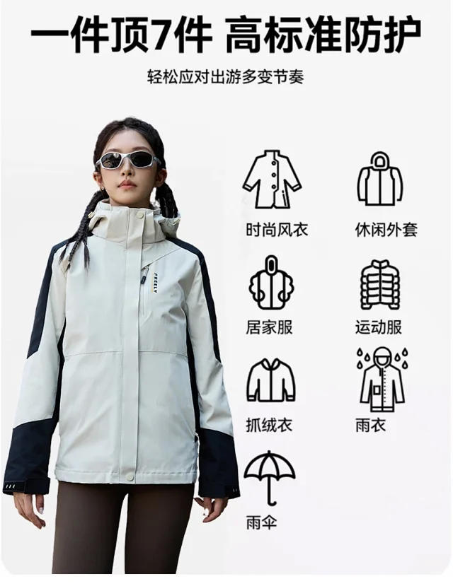 Women's 3-in-1 Fleece Jacket Detail