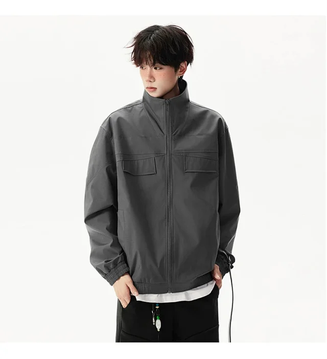 Men's Retro Work Jacket - Street Style Detail