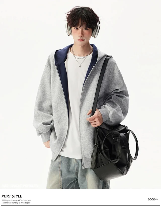 American New Color - Blocked Hoodie Detail