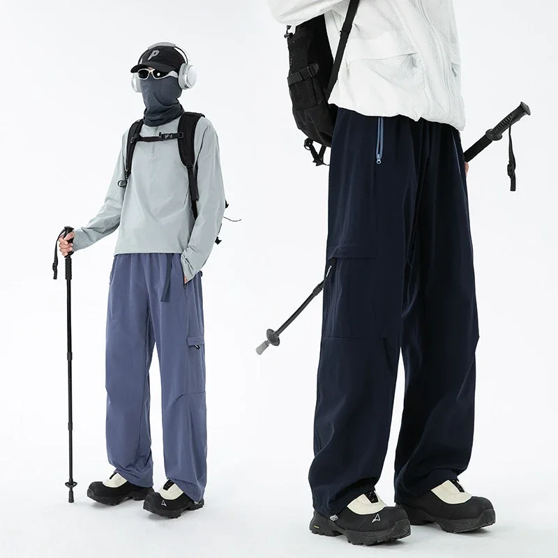 Unisex 2025 Summer Thin Loose Straight Cargo Pants