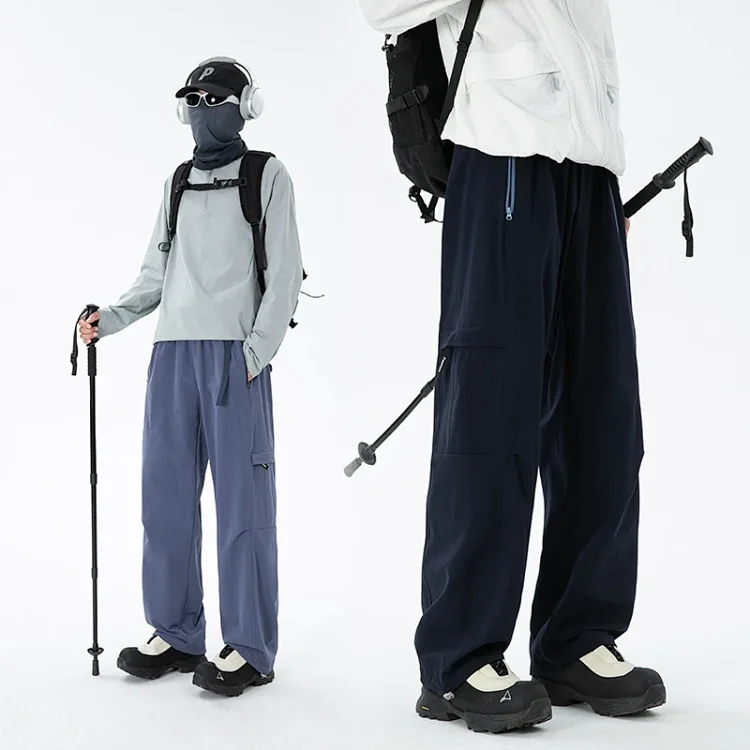 Unisex 2025 Summer Thin Loose Straight Cargo Pants