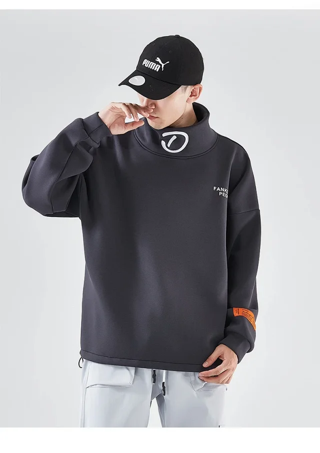 Men's 2025 Autumn/Winter Fleece High - neck Base Layer Detail