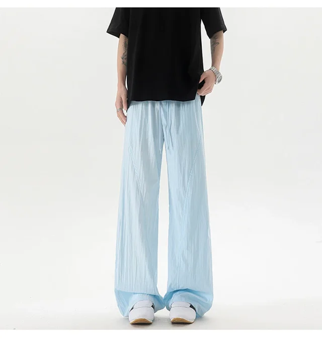 Trendy Men's Summer Ice Silk Pants Detail