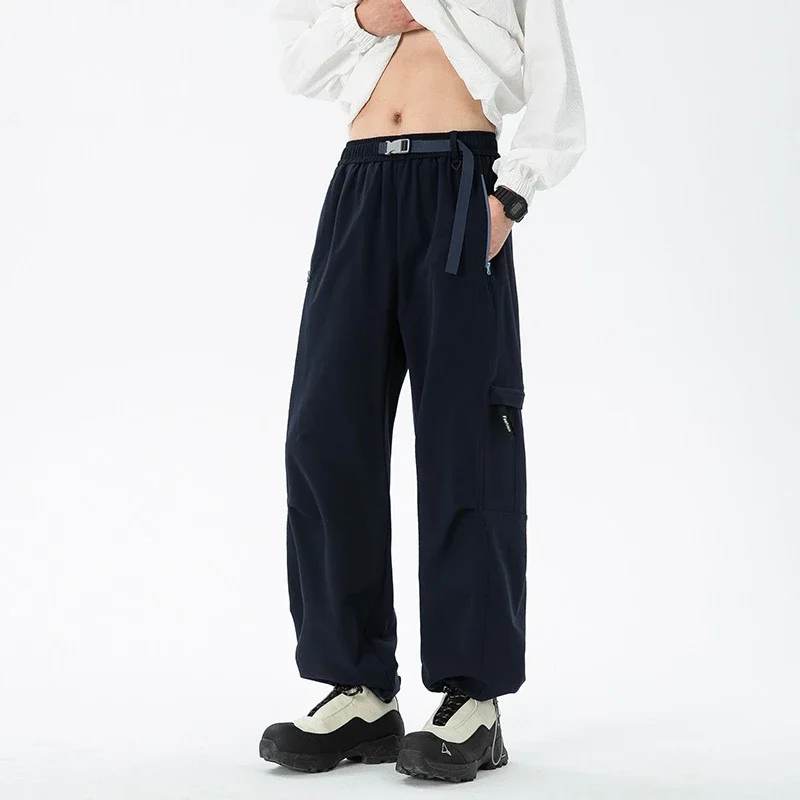 Unisex 2025 Summer Thin Loose Straight Cargo Pants