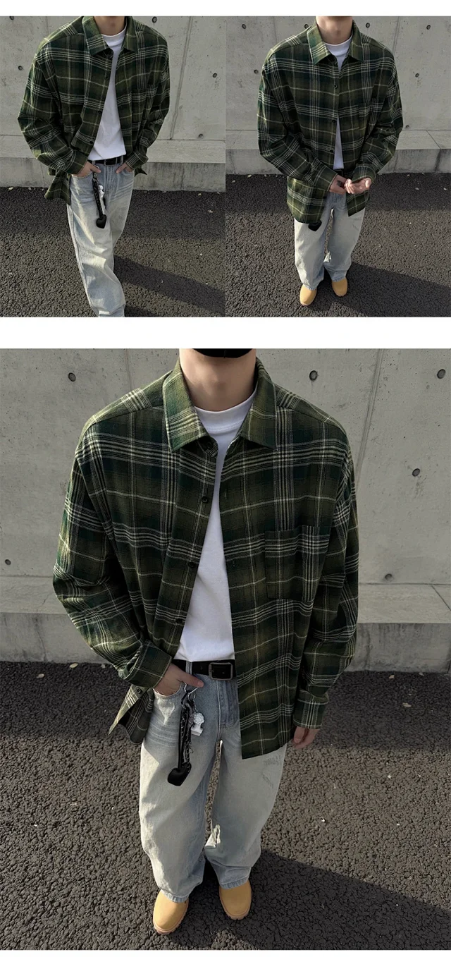 Vintage Checkered Shirt Jacket Detail