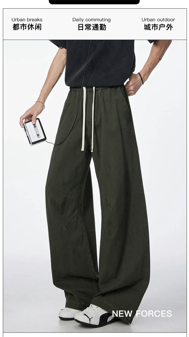 2025 New American High - Street Straight Sports Casual Pants Detail
