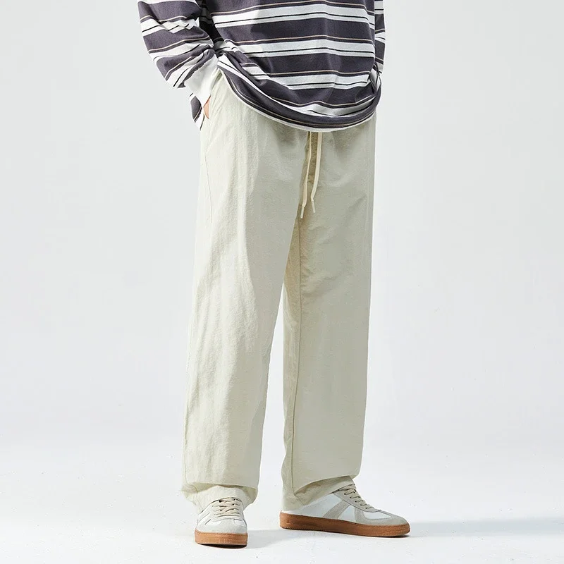 Men's Retro Loose Straight Trousers