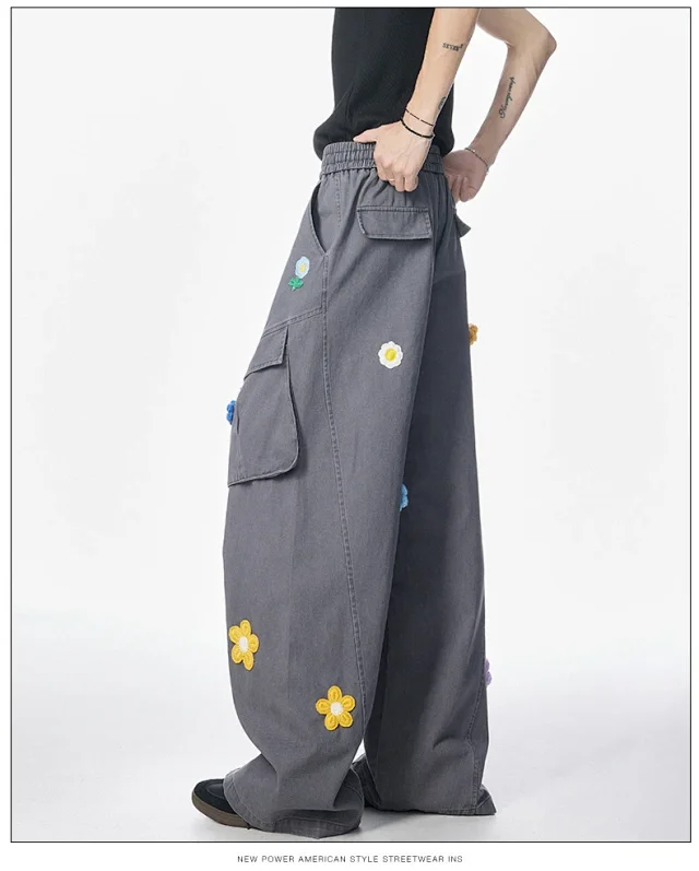 Hip Hop Retro Parachute Pants Detail