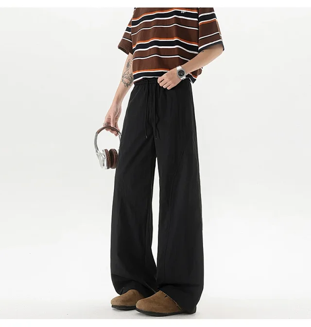 Trendy Men's Summer Ice Silk Pants Detail
