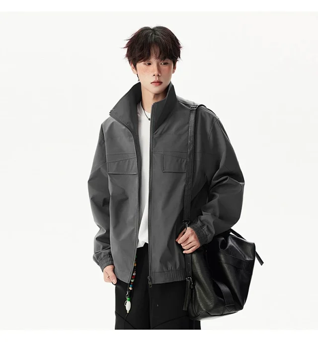 Men's Retro Work Jacket - Street Style Detail