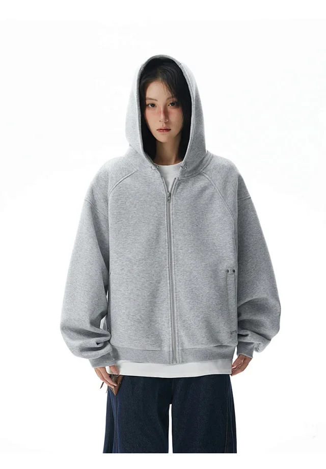 Heavyweight Loose Hoodie for Couples Detail
