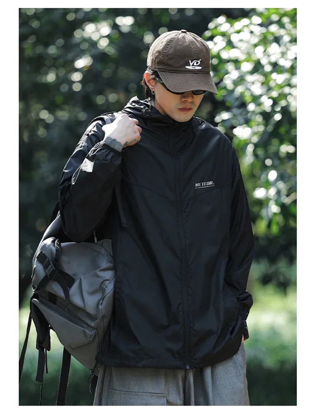 Mountain Style Hooded Summer Work Jacket (Unisex) Detail