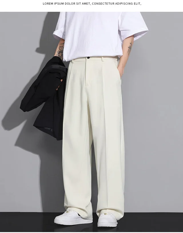 Men's Summer Ice Silk Cropped Trousers Detail