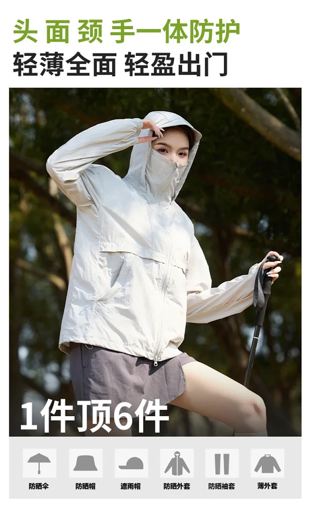 Women's Outdoor Sun Protective Clothing Detail