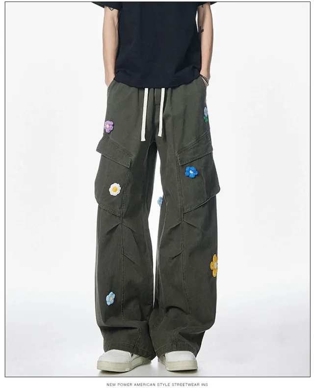 Hip Hop Retro Parachute Pants Detail