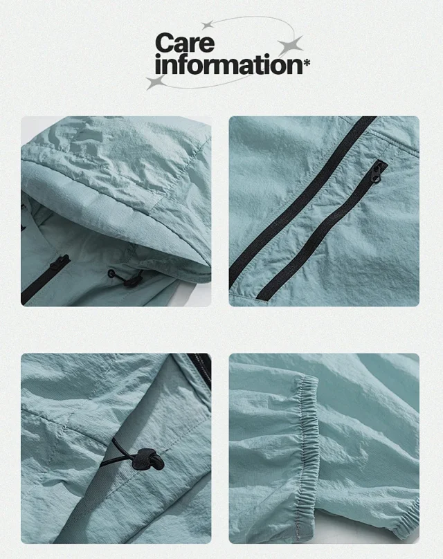 Unisex Summer UV-Resistant Hooded Skin Coat Detail