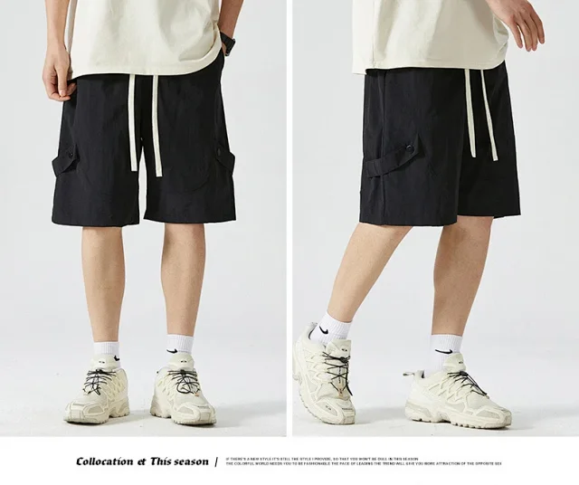 Japanese Mens Summer Work Shorts Detail