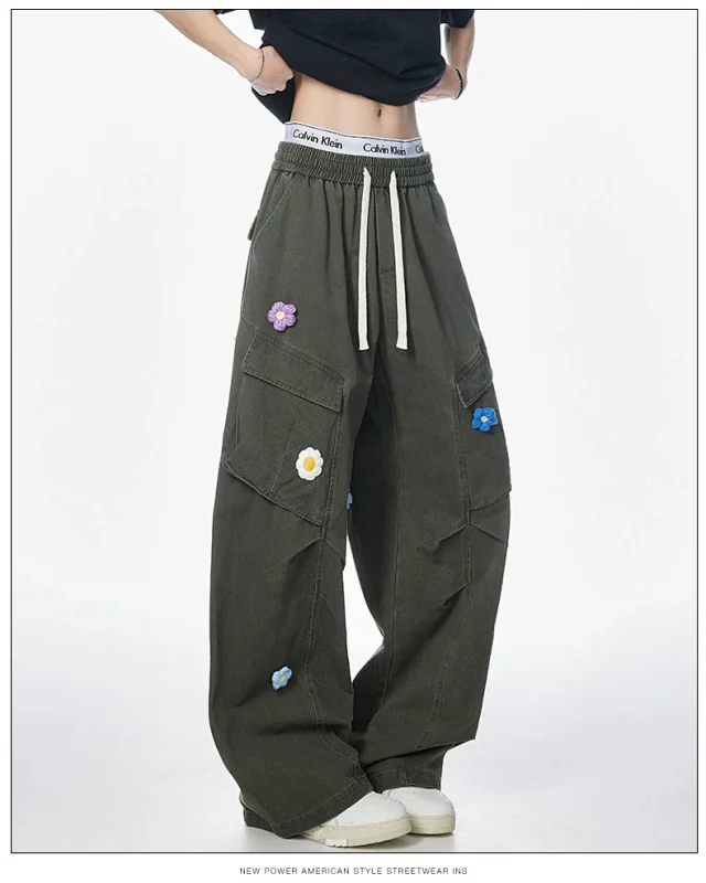 Hip Hop Retro Parachute Pants Detail