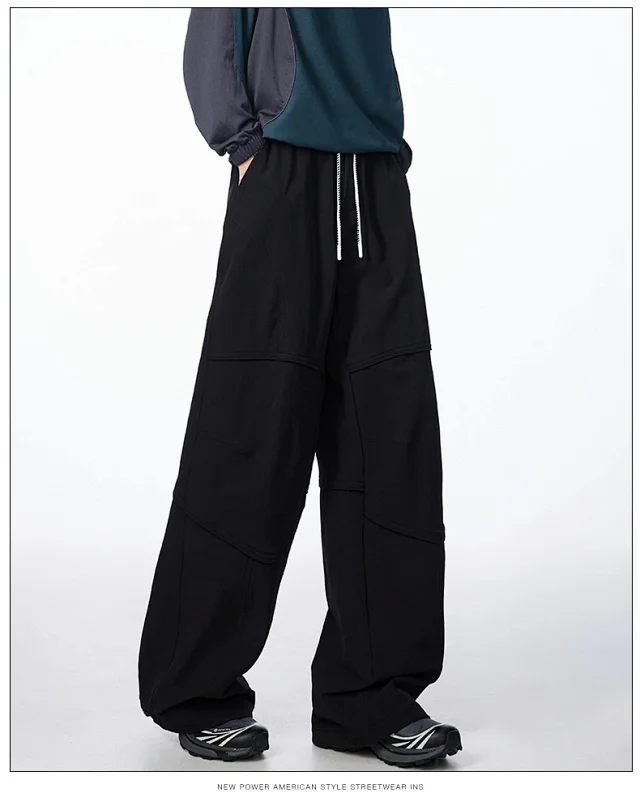 Trendy Straight Wide-Leg Pants Detail