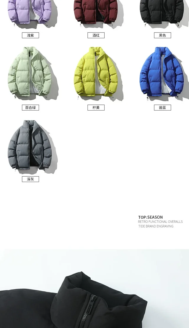 2025 Winter Men's Loose Cotton Coat Detail