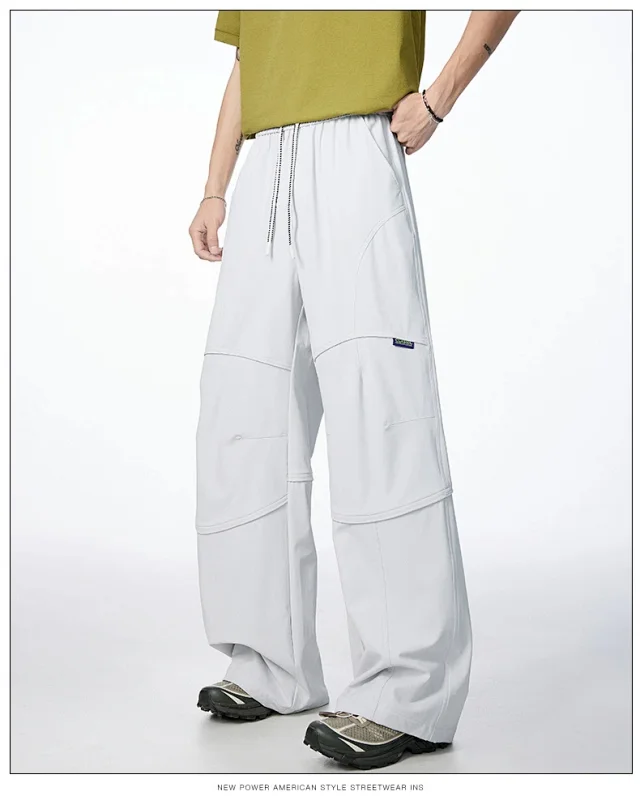 Trendy Straight Wide-Leg Pants Detail