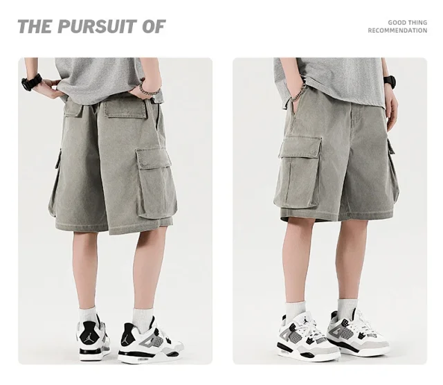 Summer Men's Denim Shorts Detail