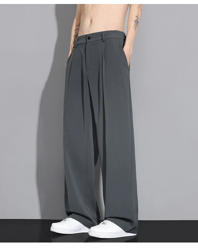 Men's Summer Ice Silk Cropped Trousers Detail