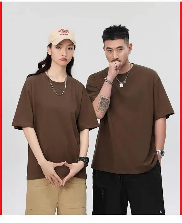 300G Men's Cotton Heavyweight T-Shirt Detail