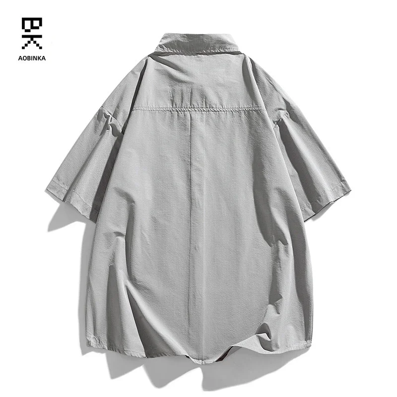 2025 Summer Hong Kong Style Couple's Loose Shirt