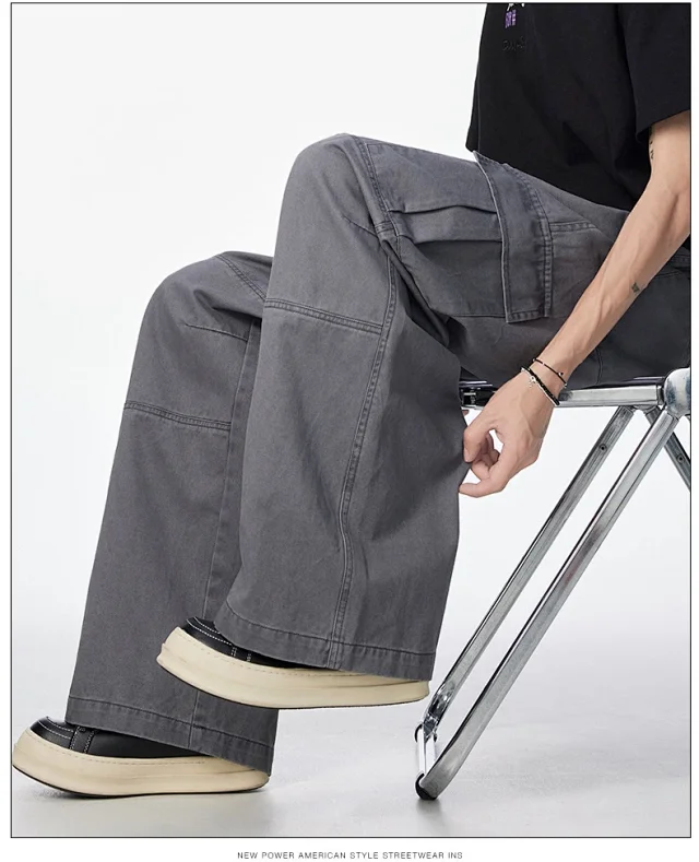 High - Street Retro Parachute Pants (Unisex) Detail