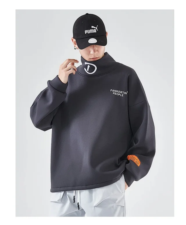 Men's 2025 Autumn/Winter Fleece High - neck Base Layer Detail