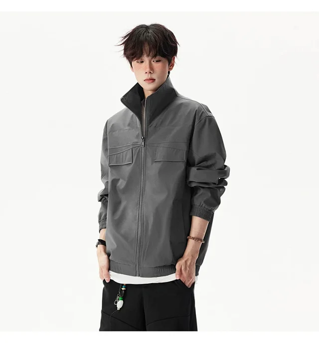 Men's Retro Work Jacket - Street Style Detail