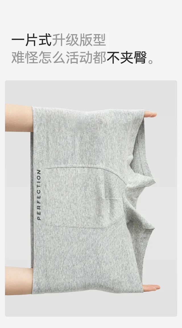 Men's 100% Cotton Antibacterial Boxer Briefs Detail