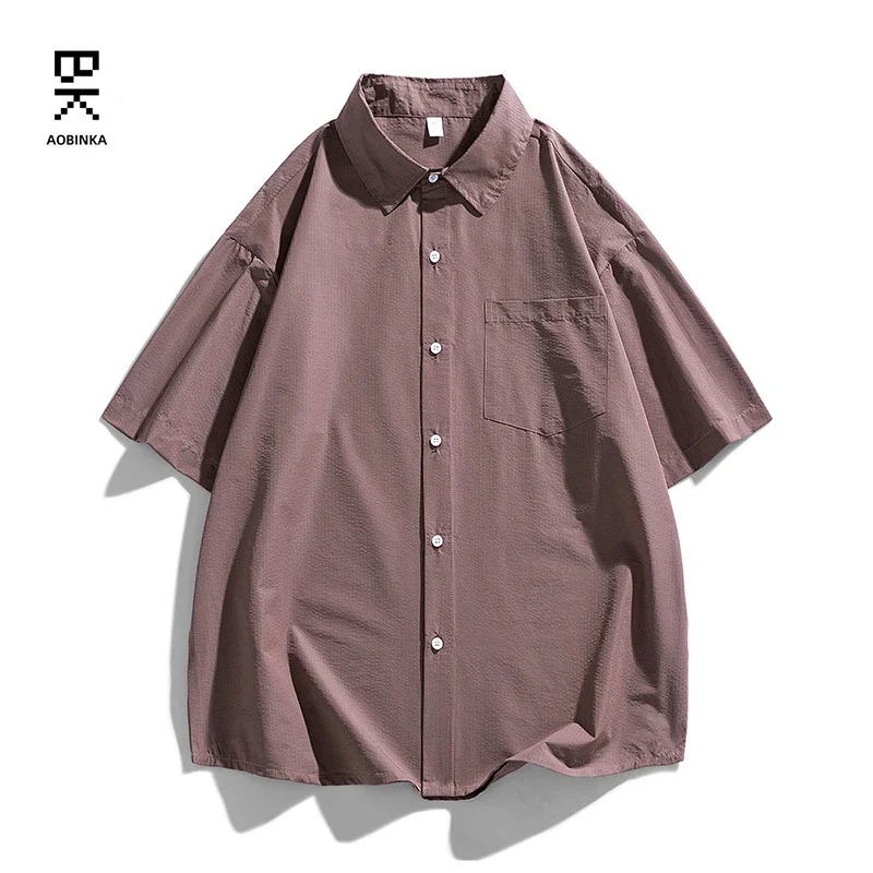 2025 Summer Hong Kong Style Couple's Loose Shirt