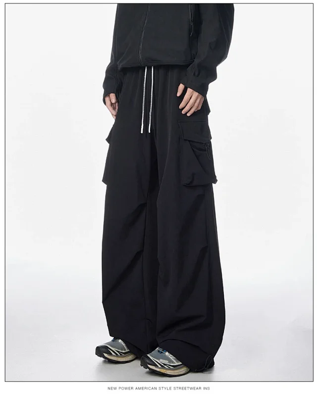 Unisex Summer Cool Parachute Cargo Pants Detail