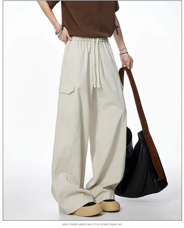 Designer Workwear Unisex New American Sporty Casual Wide-Leg Pants Detail
