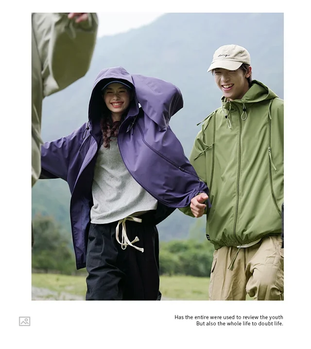 Spring/Autumn New Jackets Unisex Hooded Outerwear Detail