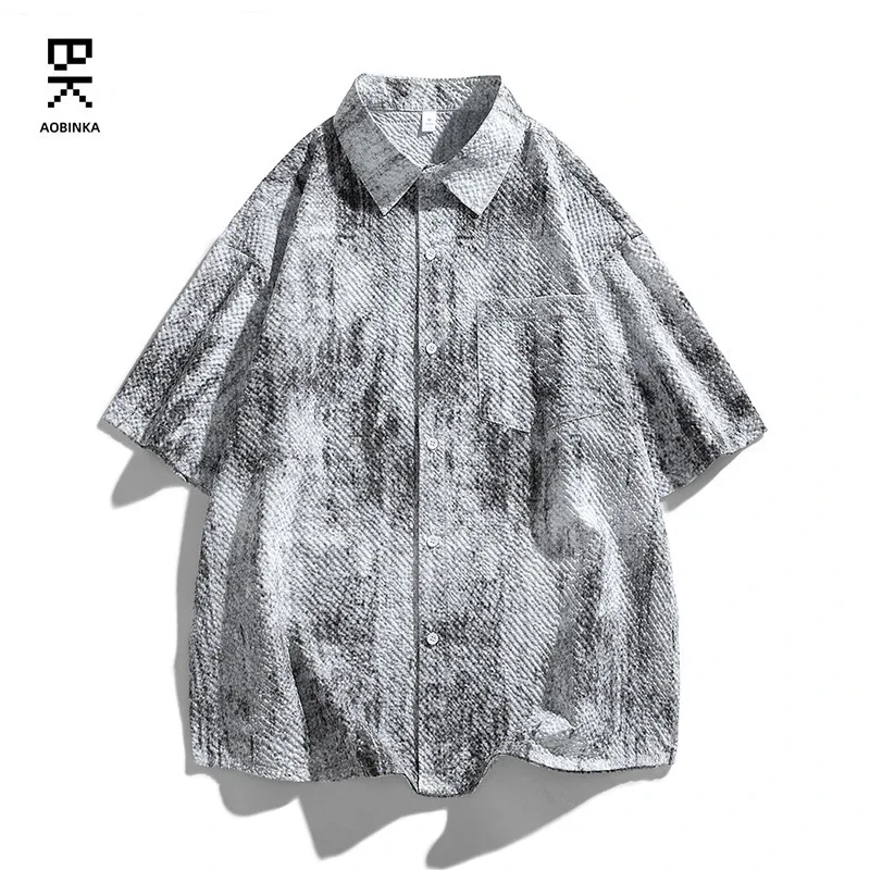 Summer New American Retro Short Sleeve Shirt Unisex