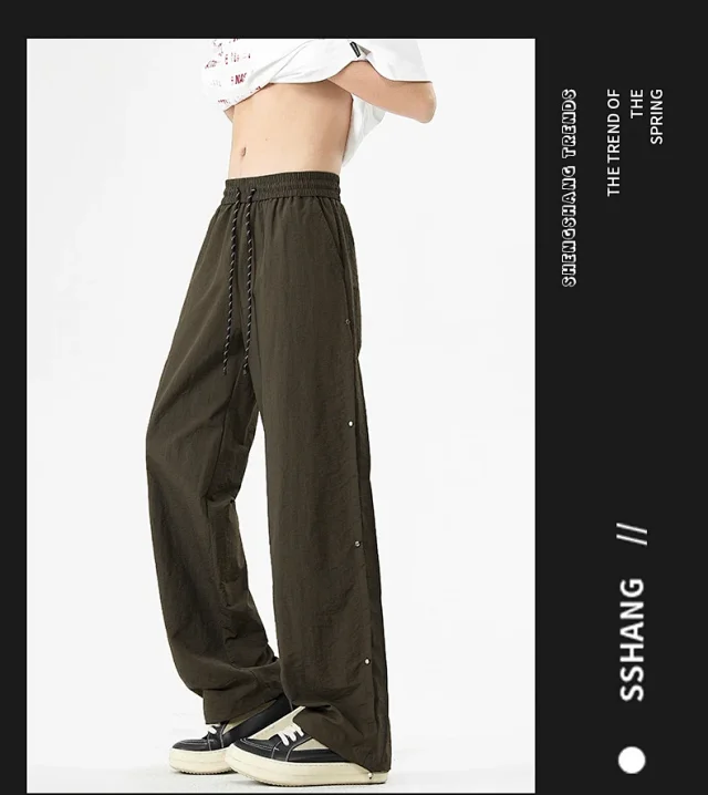 2025 Spring/Summer Men's Parachute Cargo Pants Detail