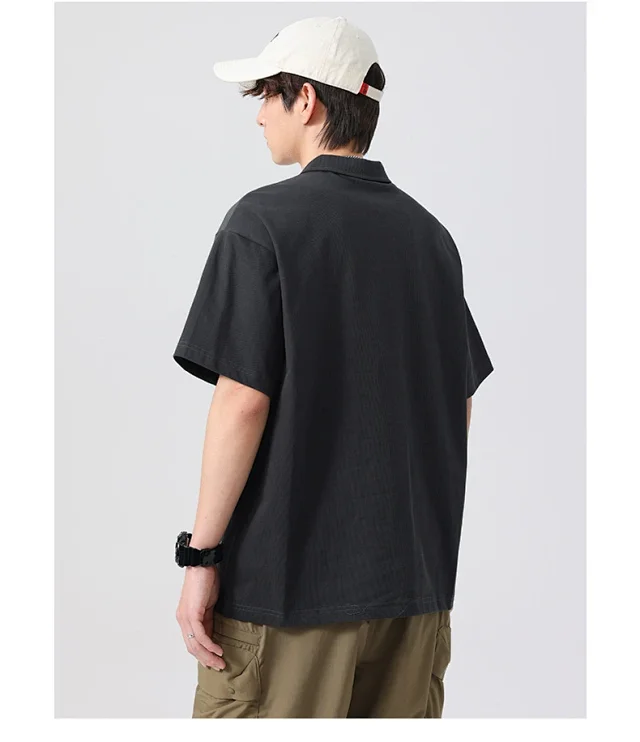 2025 Summer Men's Polo Shirt - Retro Colorblock Detail