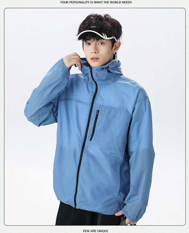 Unisex Summer UV-Resistant Hooded Skin Coat Detail
