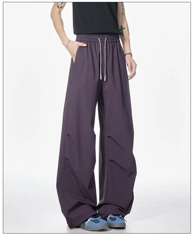 Summer Thin Parachute Pants Detail