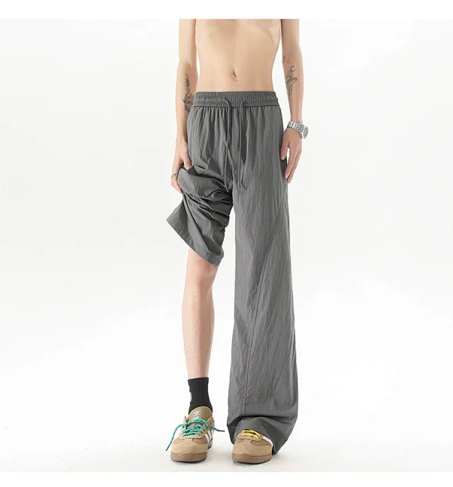 Trendy Men's Summer Ice Silk Pants Detail