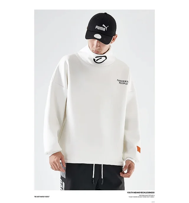 Men's 2025 Autumn/Winter Fleece High - neck Base Layer Detail